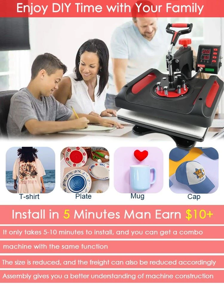 Freesub DIY Install 11 in 1 heat press combo printing machine Freesub DIY Install 11 in 1 heat press combo printing machine